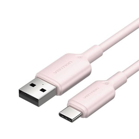 USB 2.0 A til USB-C 3A-kabel Vention CTQPF 1M (pink)