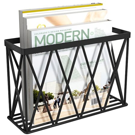 Vægmonteret metalnet magasinholder til blade eller aviser - Opbevaring