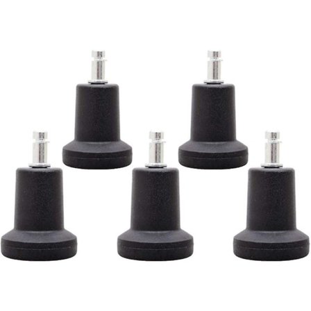 Kontorstol 2 tommers svingbare faste hjul plast skinner stolben 5 stykker(yu-1)