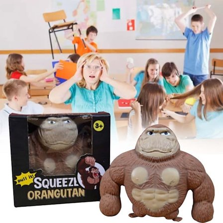 Simulerings Gorilla Abe Elastisk Squishy Antistress Klemme Elastisk Abe Legetøj
