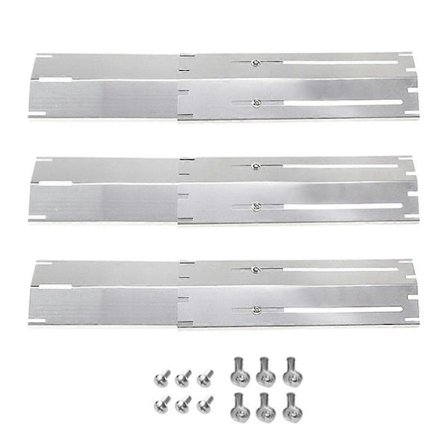 Justerbart Varmeplate i Rustfritt Stål BBQ Gassgrill Erstatningssett Utendørs Matlagingstilbehørsett for Kjøkken 3 stk