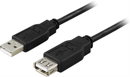 Deltaco USB2-13S - USB-forlengelseskabel - USB til USB - 3 m