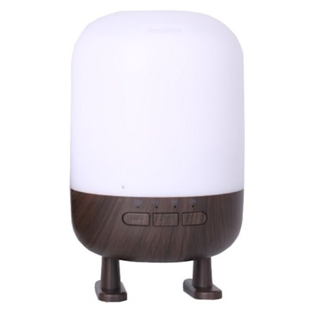 Luftfuktare med högtalare och lampa, Mörk trädesign