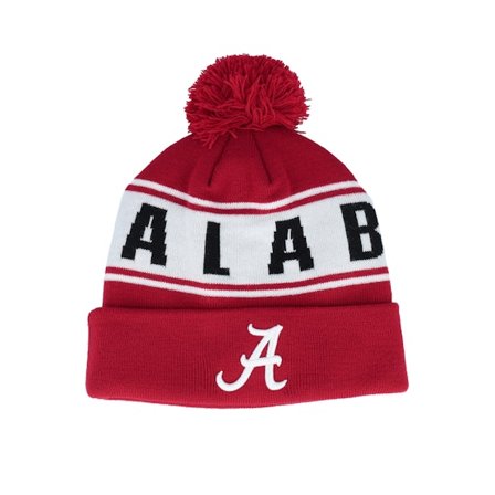 Top of the World - College Rot pom Mütze - Alabama Crimson Tide Cuffed Knit West Cardinal Pom @ Hatstore