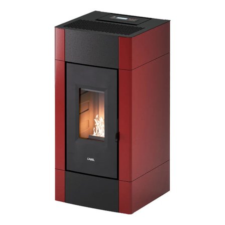 Stufa a pellet CADEL Cristal 9 ad aria 8,5 kW - WiFi ROSSO