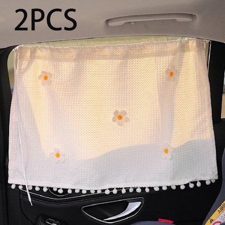 Todelt sæt fem blomster til fem blade sugekop gardiner Baby Car Solskærm 70 x 50 cm - Bilgardin med sugekop - UV-beskyttelse - Ideel f