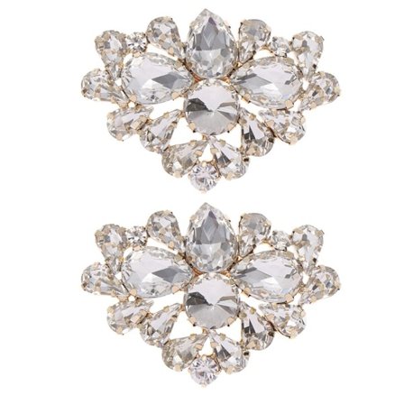 2 STK Skoklips Skinnende Dekorative Klips Sjarmspenne