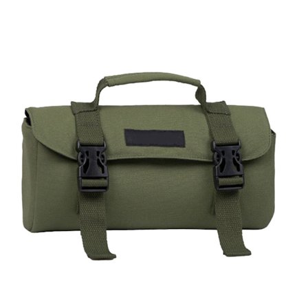 GS 600 Multifunktionel Gasblus Opbevaringstaske Lærreds Kassetteblus Taske med Dobbelt Forsikringsspænde