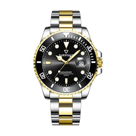 Mark Fairwhale Premiummerke Vanntett lysende datovisning Klokke Mote Quartz Armbåndsur Luksuriøse herreklokker