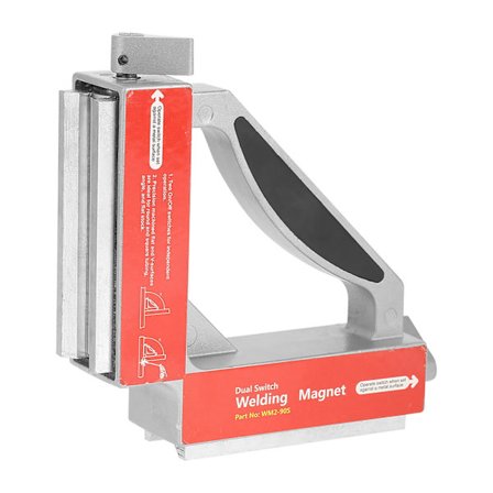 Magnetisk Svetsklämma Dubbel Strömbrytare 90 Grader Stark Magnetisk Svetsfixturhållare