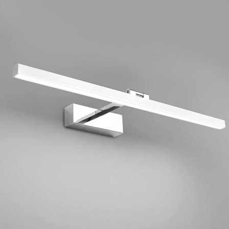 LED-baderomsspeilbelysning 50 cm, 12 W, IP44 vanntett baderomsvegglys 180° roterbar, moderne baderomsspeilbelysning, kald hvit 5500K, svart, sølv [