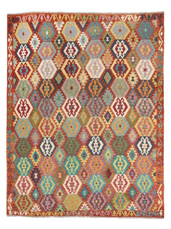 Large Kilim Afghan Old Style Rug 249X307 Wool