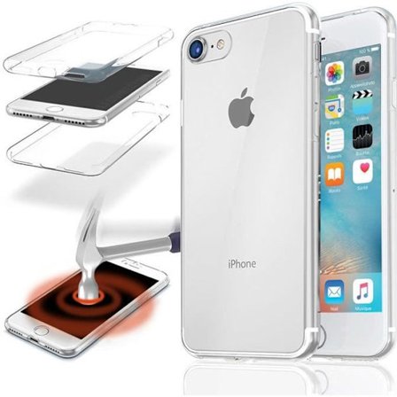 Coque - Transparent - iPhone 6 Plus 6S Plus - Silikon TPU - Skydd 360° - Stötavvisande
