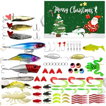 Fiskeri Julekalender 2024 Voksne Mænd Teen Drenge 24 Dages Fiskeri Nedtællingskalender