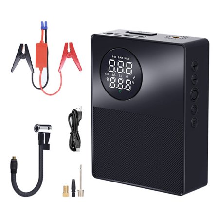 Maastoauton kannettava auton käynnistysapu hätävirta-aloitin auton akun tehostinlaturi sisäänrakennettu hätä-LED-taskulamppu pikalataus