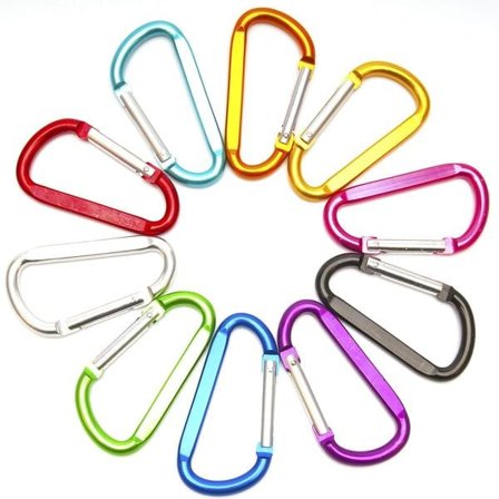 Karbiinihaka D-rengas alumiiniseos - Ulkoiluleirintä ja matkailu