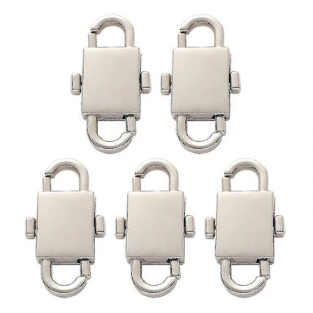 st Kædeforkorter Kædeled Lille Klips Forkort Taskekædens Længde Dele Sølv[YD]