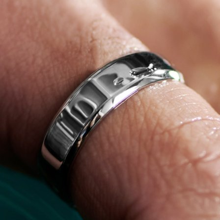 Anillo en plata esterlina 925 liso Adrian for Men