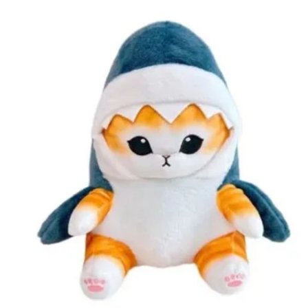 Mub- Cute Shark Cat Fried Shrimp Cat Plush Doll Pendant Dolls Beautiful Room Car Bag Decoration For Gifts Keychain 10#33CM