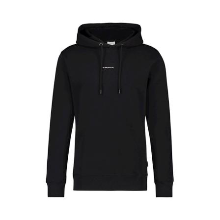 PureWhite, Logo Hoodie Zwart, Heren, Maat:XL