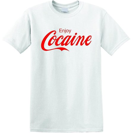 Revolutionära T-shirts Njut av kokain Coca Cola Coca Cola droger Pablo Escobar Cartel Heavy Cotton T-shirt