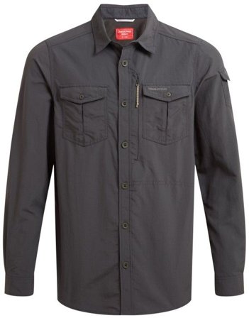 Craghoppers M's NosiLife Adventure Long Sleeved Shirt III Black Pepper