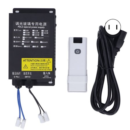 Switchable glasstrømforsyning Atomiseret dæmpning Intelligent elektronisk styring til PDLC 50W 60V US-stik 110V