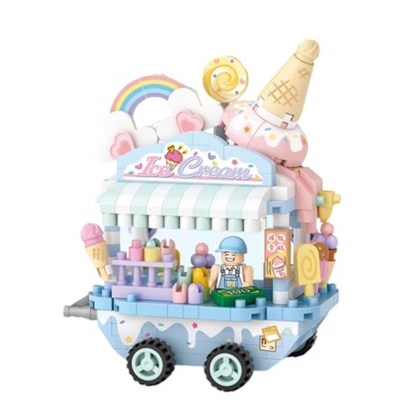 Hus Byggeklosser Husholdningsapparat Dessertbutikk Gatebilde Snacks Leker for barn Gutter Jenter Gaver Kompatibel med Lego