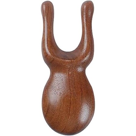 Gua Sha-værktøj i træ, naturlig ansigts- og næsemassage til antl-statisk ansigtspleje, håndholdt meridianmassagestav til øjne og hud