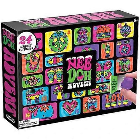 Needoh Adventskalender 2025 Squishy Leketøy Nedtellingskalender 24 Dager Jul Stress Relief Fidget Leker Gaveeske