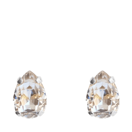 Caroline Svedbom Petite Drop Stud Earrings Crystal Smycken & klockor Dam Silver ONESIZE