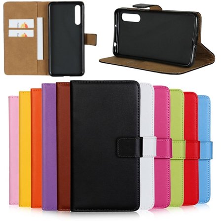 Huawei P20/P20Pro/P20lite plånbok skal fodral kort fack vit -