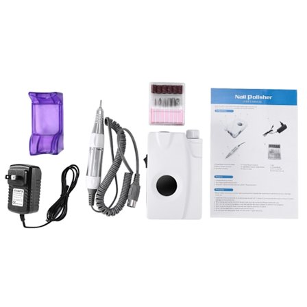 Bärbar elektrisk nagelborrmaskin, slipmaskin, uppladdningsbar sladdlös nagelpolerare, manikyrset, 110–240 V