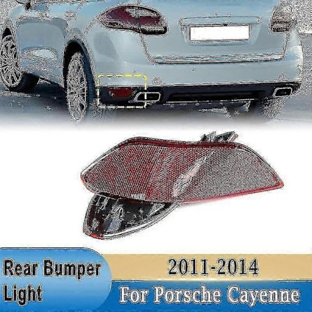 Bakre stötfångare dimljus reflektor skydd för Porsche Cayenne 2011-2014 Signallampa Enhet 95863110500 95863110600 (FMY)