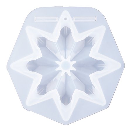 3D Spegel Snöflinga Flexibel Form Julhängande Form DIY Xmas Ornament Kristall Epoxi Form