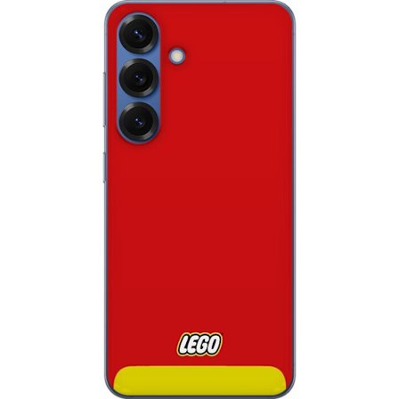 Kompatibelt Mobildeksel til Samsung Samsung Galaxy S25+ Lego Rød Gul Plakat Byggeklosser Offisielt Logo Leker Retro Vintage Design Klassisk Lekemerke