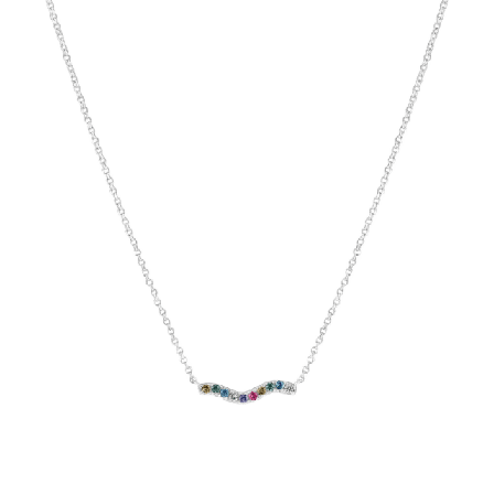 Sif Jakobs Jewellery Ellera Waves Necklace Halsband Dam Silver ONESIZE