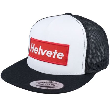 Iconic - Vit trucker Keps - Helvetet Black/White Trucker Snapback @ Hatstore