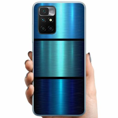 Xiaomi Redmi 10 Tpu Mobilskal Blue Metallic Stripes
