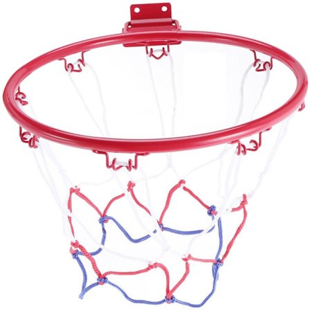 32cm Basketballkurv Metal Fælg Net Hængende Kurv Vægmonteret Basketballkurv med Skruer Indendørs Udendørs Sport