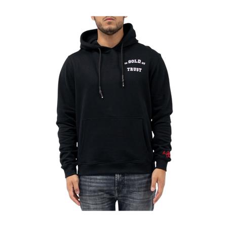 In Gold We Trust, Hoodie Zwart, Heren, Maat:S