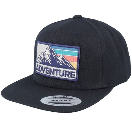 Wild Spirit - Mountain Adventure Patch Black Snapback Snapback Black Cap - @ Hatstore