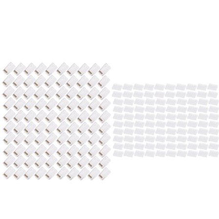 RJ45 Cat6 Genomgångskontakter Krymp Modular Plugg Nätverkskabel Kontaktände