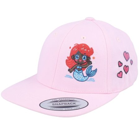 Kiddo Cap - Pink snapback Kasket - Kids Red Hair Mermaid Pink Snapback @ Hatstore
