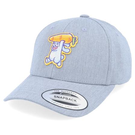 Kiddo Cap - Harmaa adjustable Lippis - Kids Bunny Carrot Heather Grey Adjustable @ Hatstore