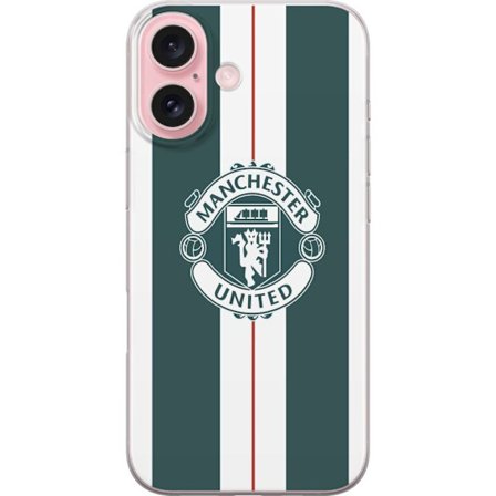 Yhteensopiva Puhelinkuori Apple Apple iPhone 16 Manchester United logo jalkapalloseura vaakuna Premier League Red Devils juliste valkoinen vihreä tau