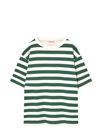 THE ANIMALS OBSERVATORY Stripes Freen Collie T-Shirt - Green - 8 Y