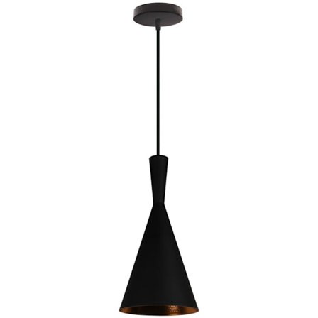 Modern takpendel i svart och guld - Justerbar hängande lampa - A