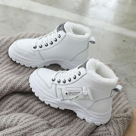 Ny vintermodestil High-top Casual Vattentäta varma snöstövlar