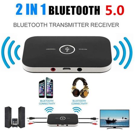 2-i-1 Trådlös Bluetooth 5.0 Mottagare Hem TV Stereo Ljudadapter För PC Laptop Telefon